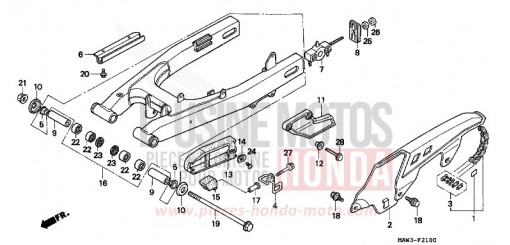SWINGARM/CHAIN CASE XL600VT de 1996